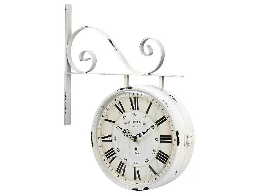 Relógio De Parede*OZAIA Relógio De Parede De Face Dupla Faubourg Em Ferro - C44Xa34 Cm