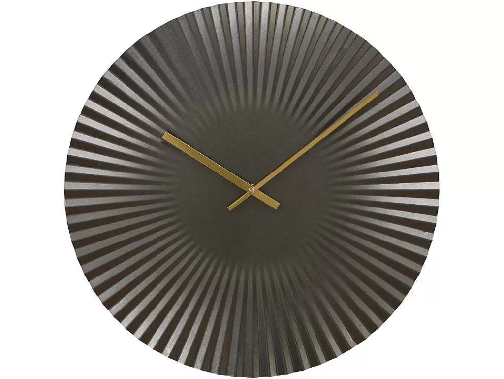 Relógio De Parede*OZAIA Relógio De Parede Design D. 50 Cm Metal Cinza Antracite - Felinar