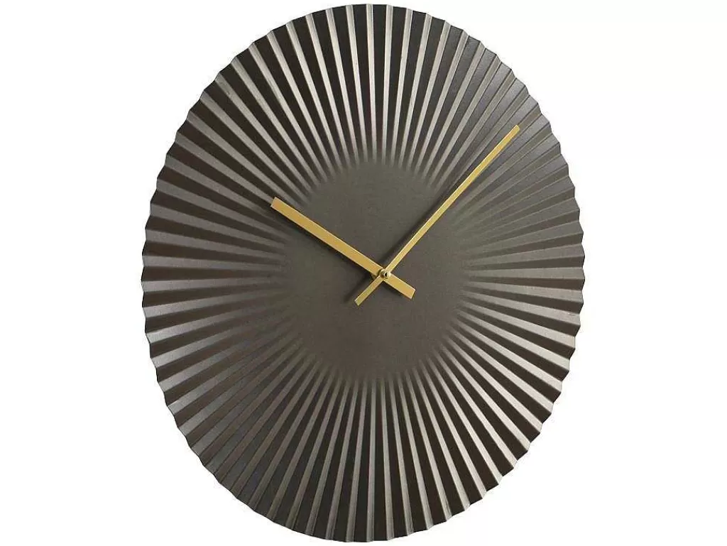 Relógio De Parede*OZAIA Relógio De Parede Design D. 50 Cm Metal Cinza Antracite - Felinar