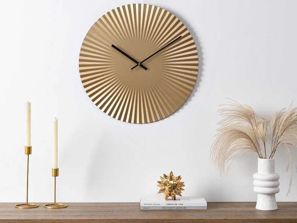 Relógio De Parede*OZAIA Relógio De Parede Design D. 50 Cm Metal Dourado - Felinar