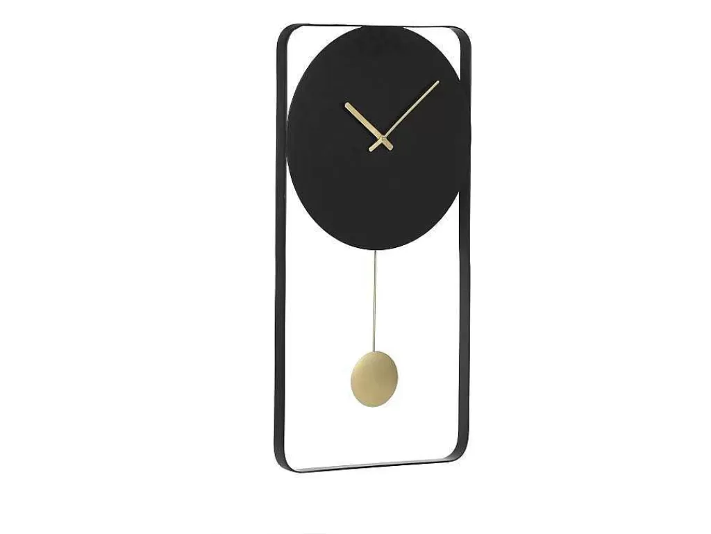 Relógio De Parede*OZAIA Relógio De Parede Em Metal L. 31 X A. 60 Cm Preto E Dourado - Fastina