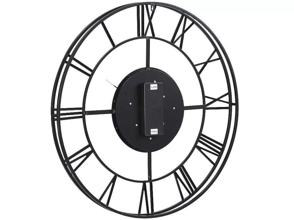 Relógio De Parede*Vente-unique Relógio De Parede Industrial D. 80 Cm Metal Preto E Dourado - Karial