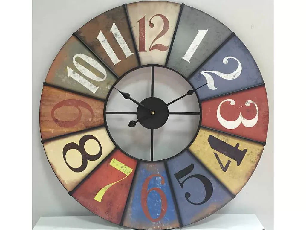 Relógio De Parede*OZAIA Relógio De Parede Vintage Chronos Em Ferro E Mdf - D.60 Cm