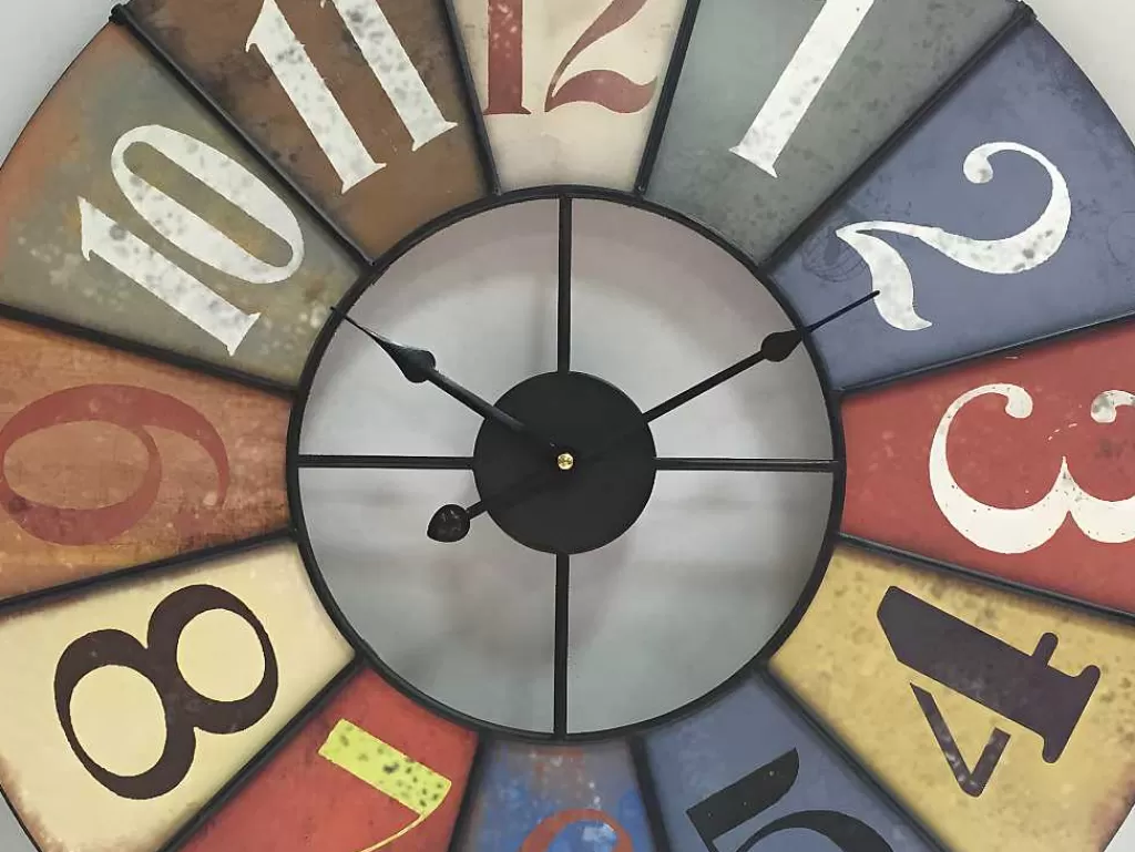 Relógio De Parede*OZAIA Relógio De Parede Vintage Chronos Em Ferro E Mdf - D.60 Cm