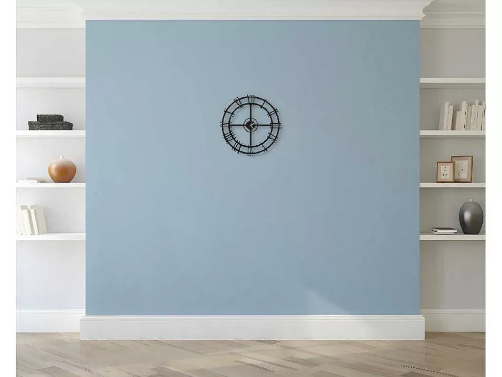 Relógio De Parede*EPIKASA Relógio Vintage 1, Preto, Prata, 50X0,16X50 Cm,