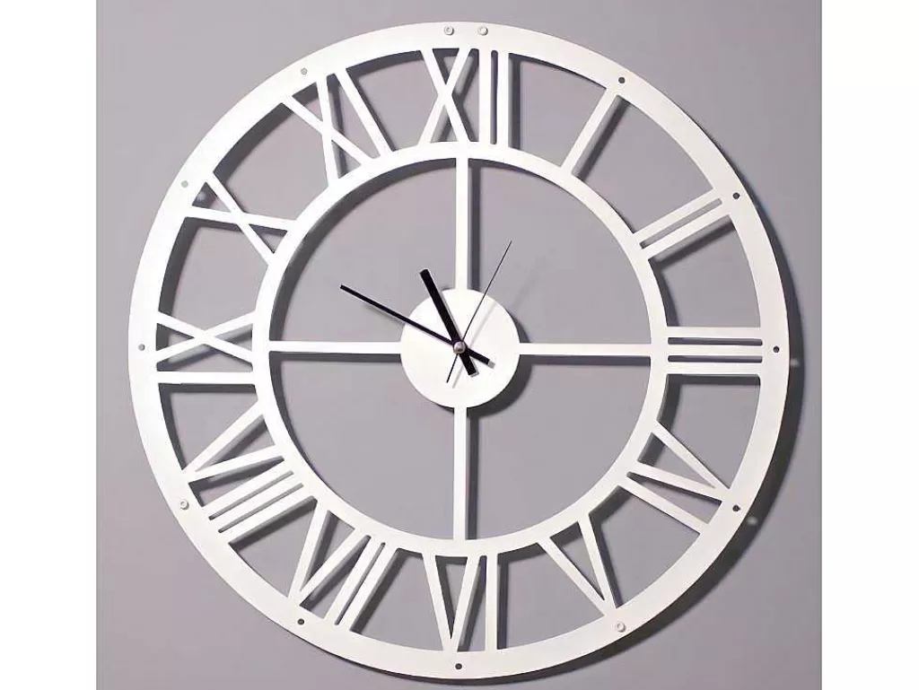 Relógio De Parede*EPIKASA Relógio Vintage 3, Branco, Preto, 50X0,16X50 Cm,