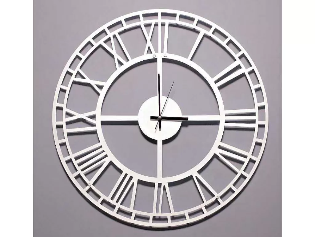 Relógio De Parede*EPIKASA Relógio Vintage 7, Branco, Preto, 50X1,5X50 Cm,