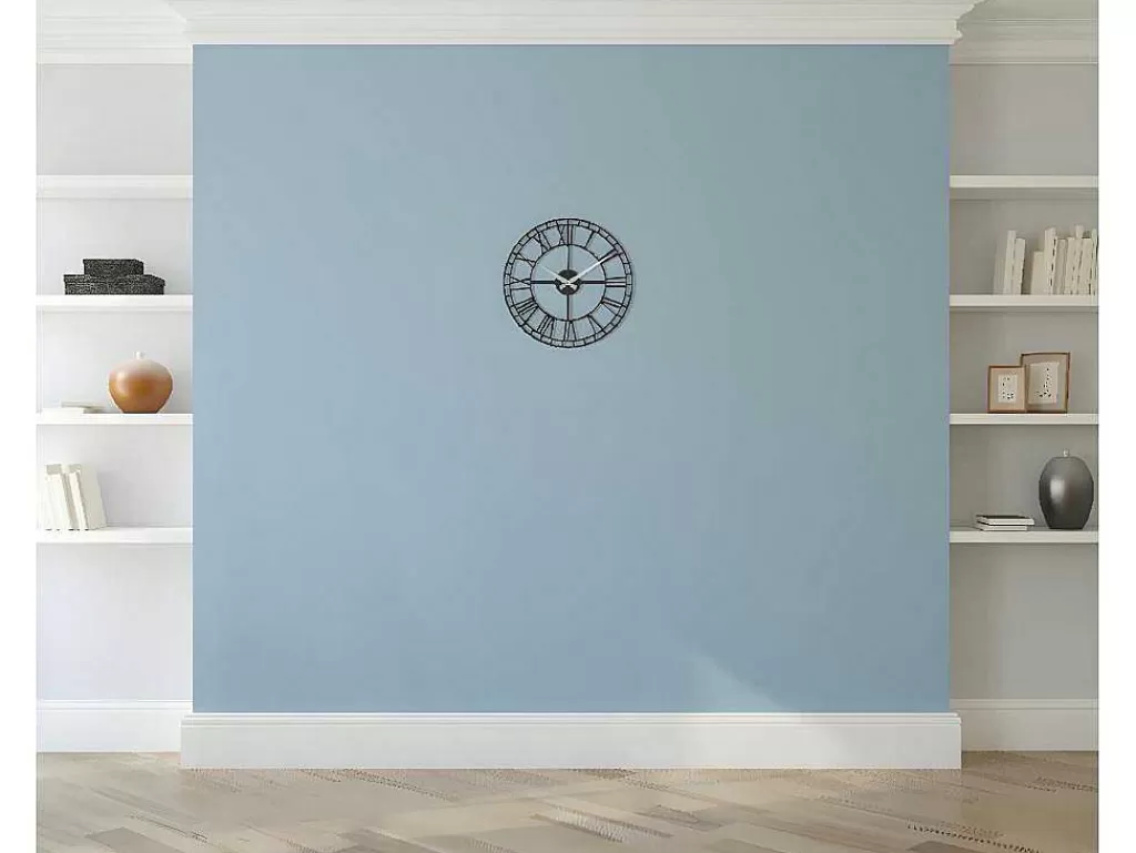 Relógio De Parede*EPIKASA Relógio Vintage 9, Preto, Prata, 50X1,5X50 Cm,