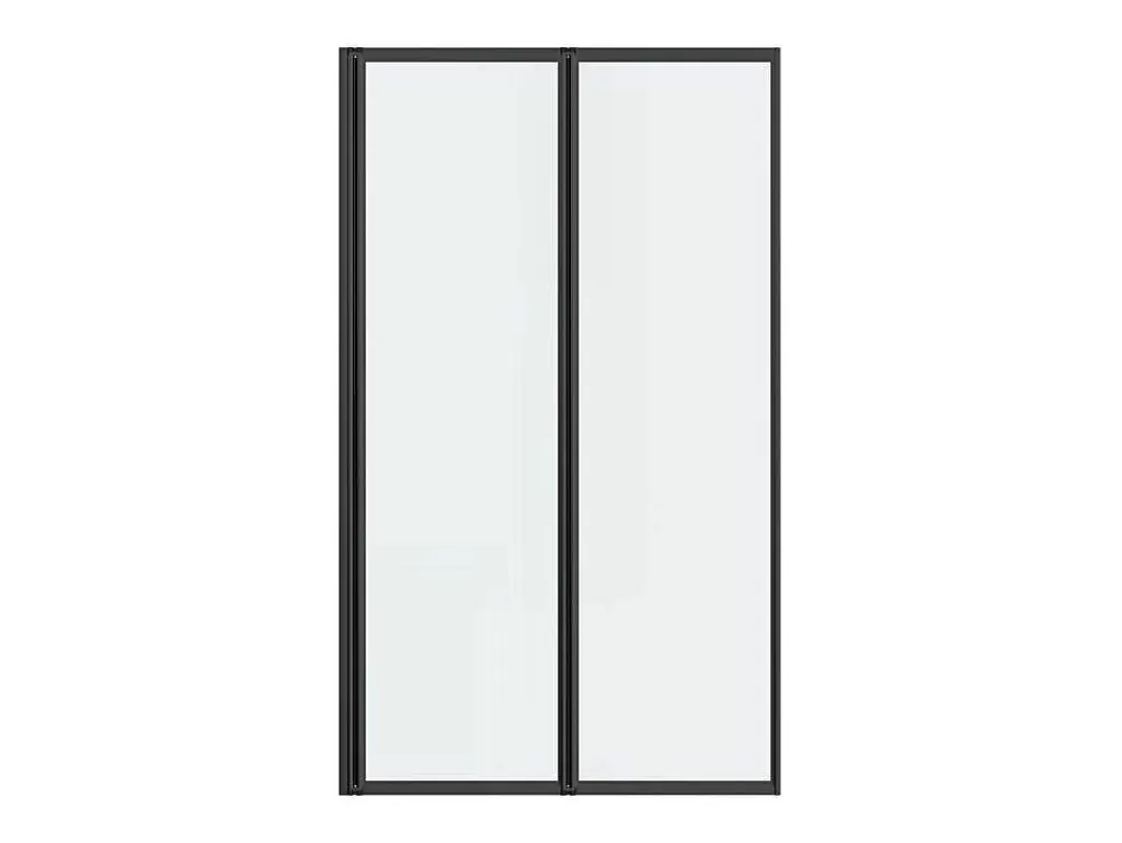 Resguardo De Banheira*Shower & Design Resguardo De Banheira Dobravel Metal Estilo Atelier Preto Mate 80X140 Cm - District