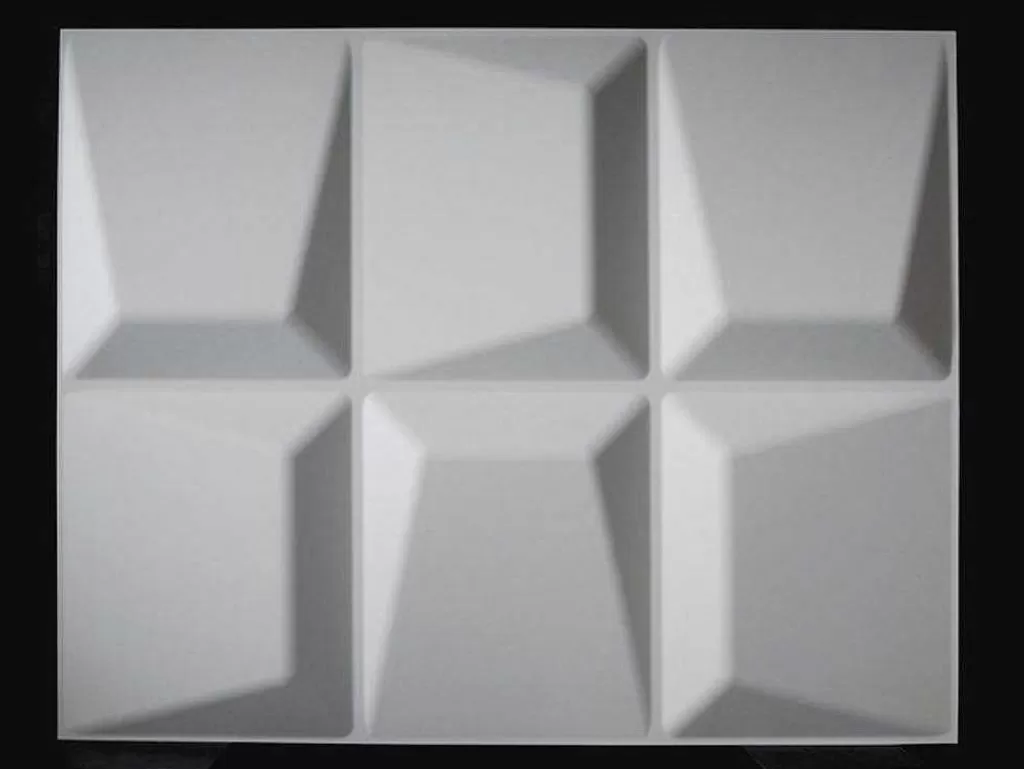 Painel De Parede*Vente-unique Revestimento De Parede 3D Tessel Para Pintar - Pack De 3M - Lote De 6 Pecas