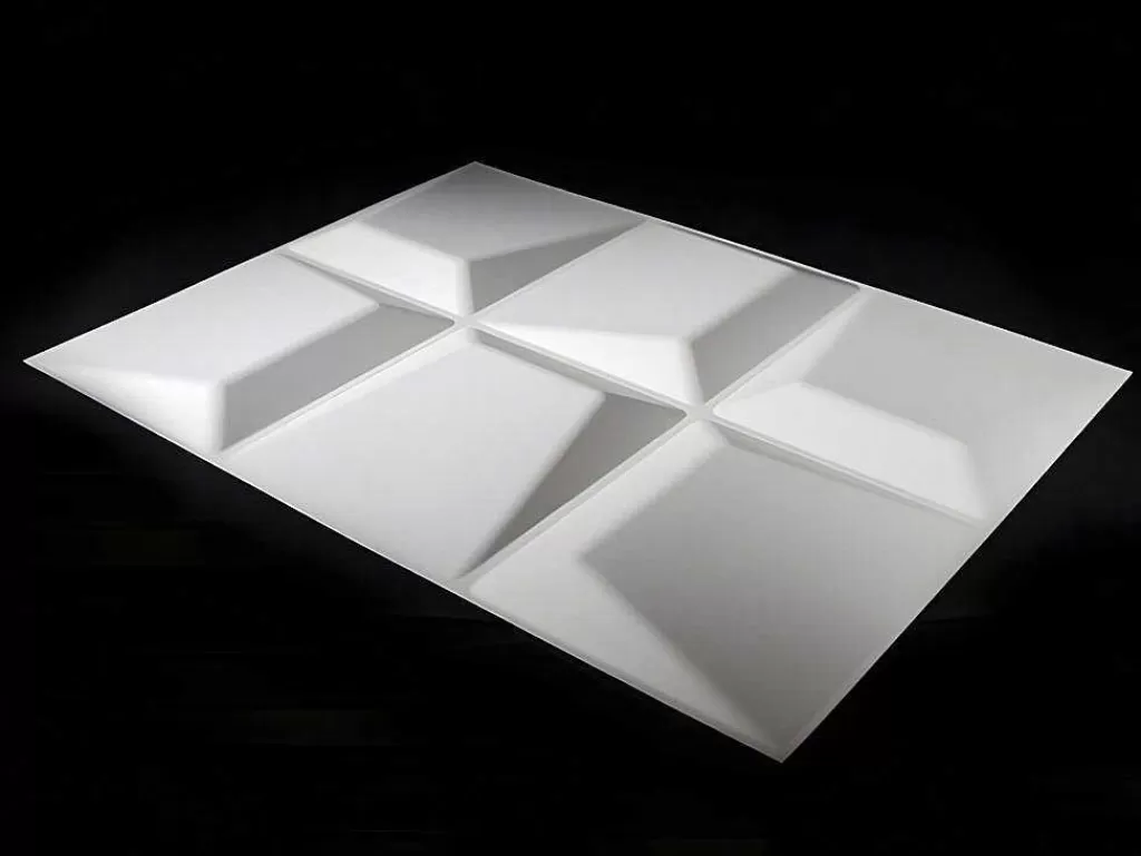 Painel De Parede*Vente-unique Revestimento De Parede 3D Tessel Para Pintar - Pack De 3M - Lote De 6 Pecas