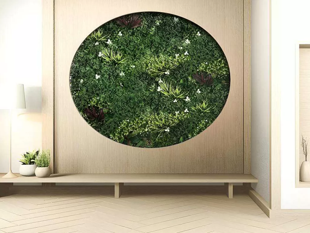 Revestimento De Parede Vegetal*Vente-unique Revestimento De Parede Vegetal Sintetico Pack De 1M Cor Verde - Lahti