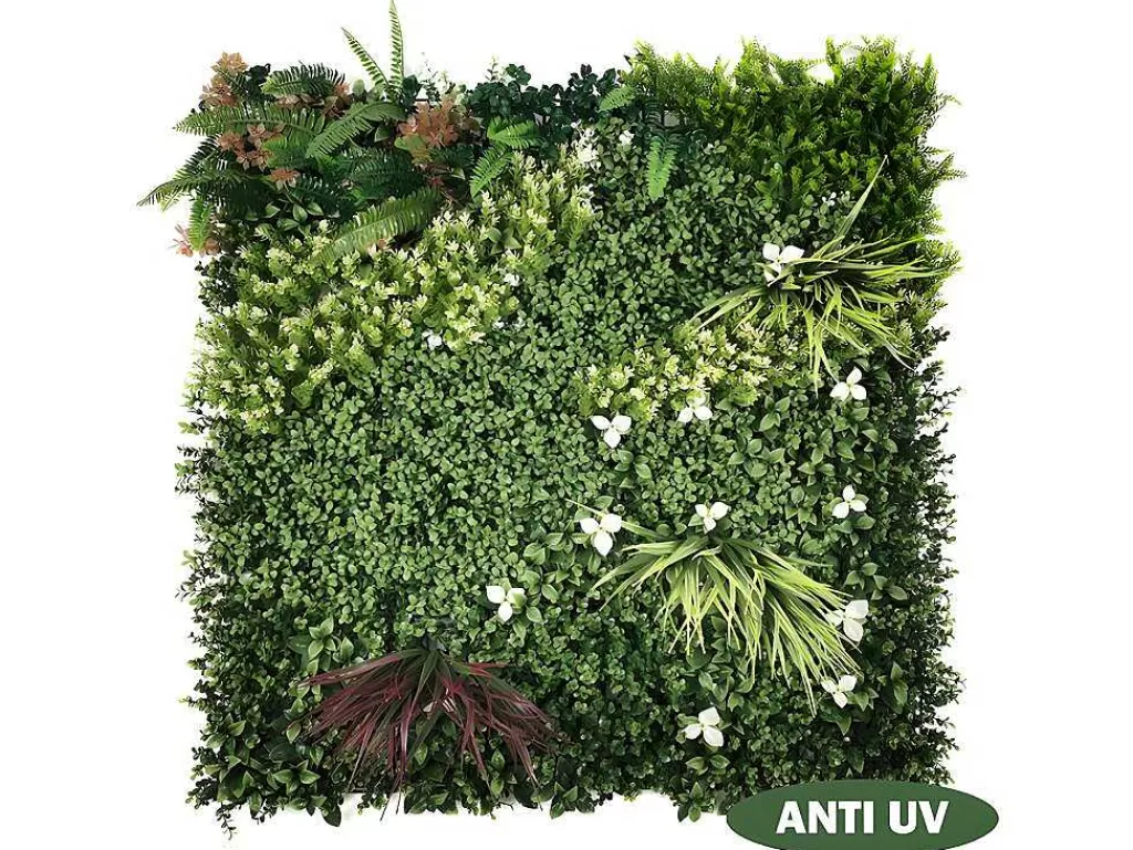 Revestimento De Parede Vegetal*Vente-unique Revestimento De Parede Vegetal Sintetico Pack De 1M Cor Verde - Lahti