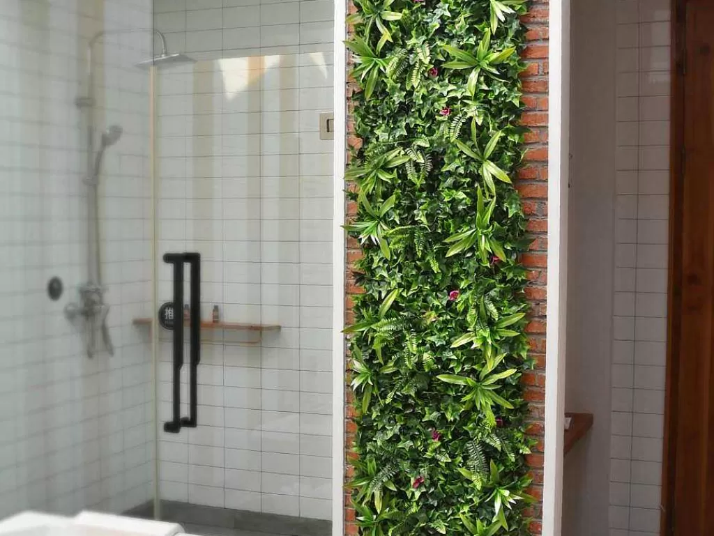 Revestimento De Parede Vegetal*Vente-unique Revestimento De Parede Vegetal Sintetico Verde, Pack De 3M - Ikaz