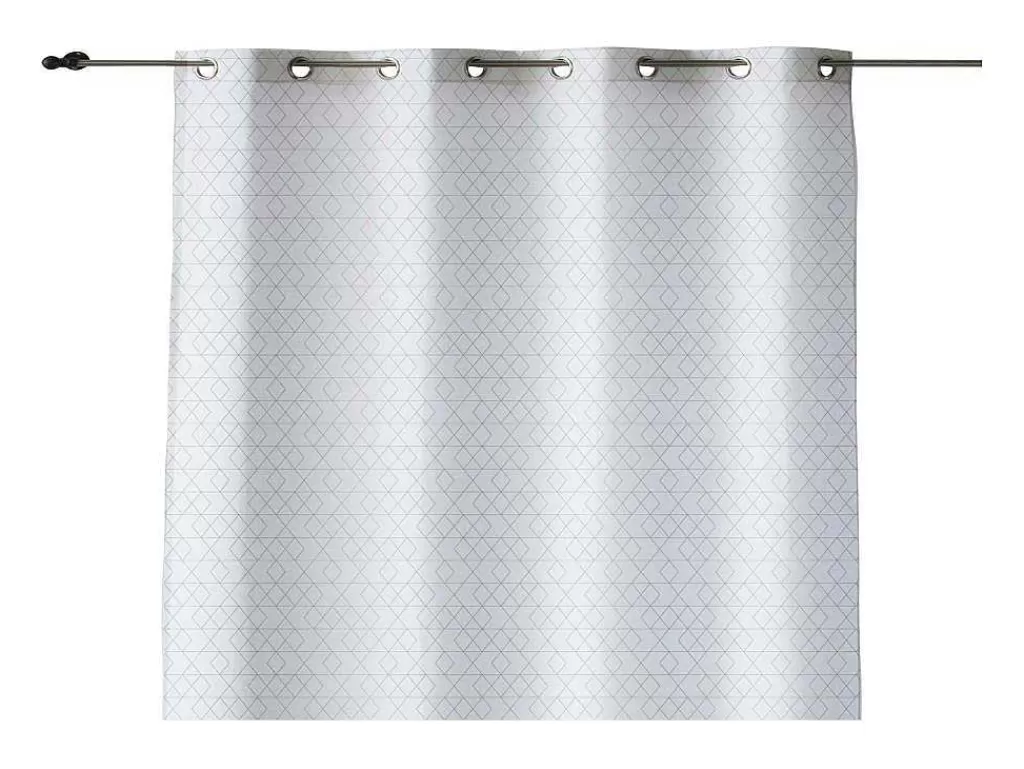 Têxtil De Casa*Purline Rideau 100% Coton 1 Piece Blanc A Lignes Vertes 200X260