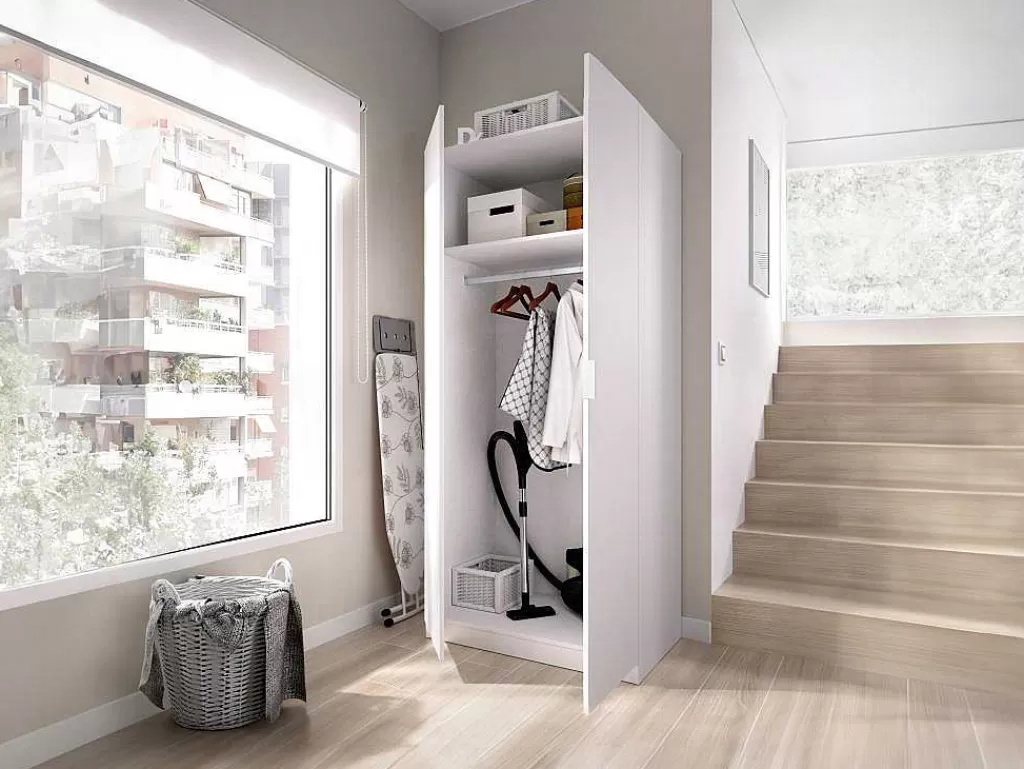Armário E Roupeiro*Vente-unique Roupeiro 2 Portas C81 Cm Branco - Listowel