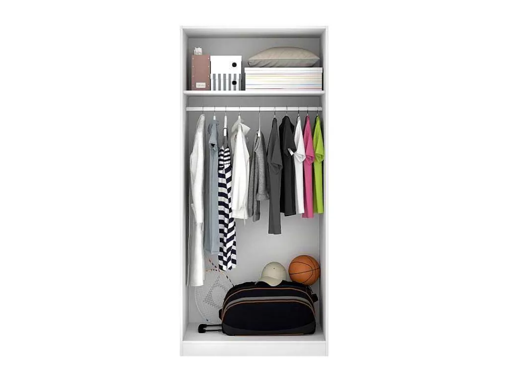 Armário E Roupeiro*Vente-unique Roupeiro 2 Portas C81 Cm Branco - Listowel