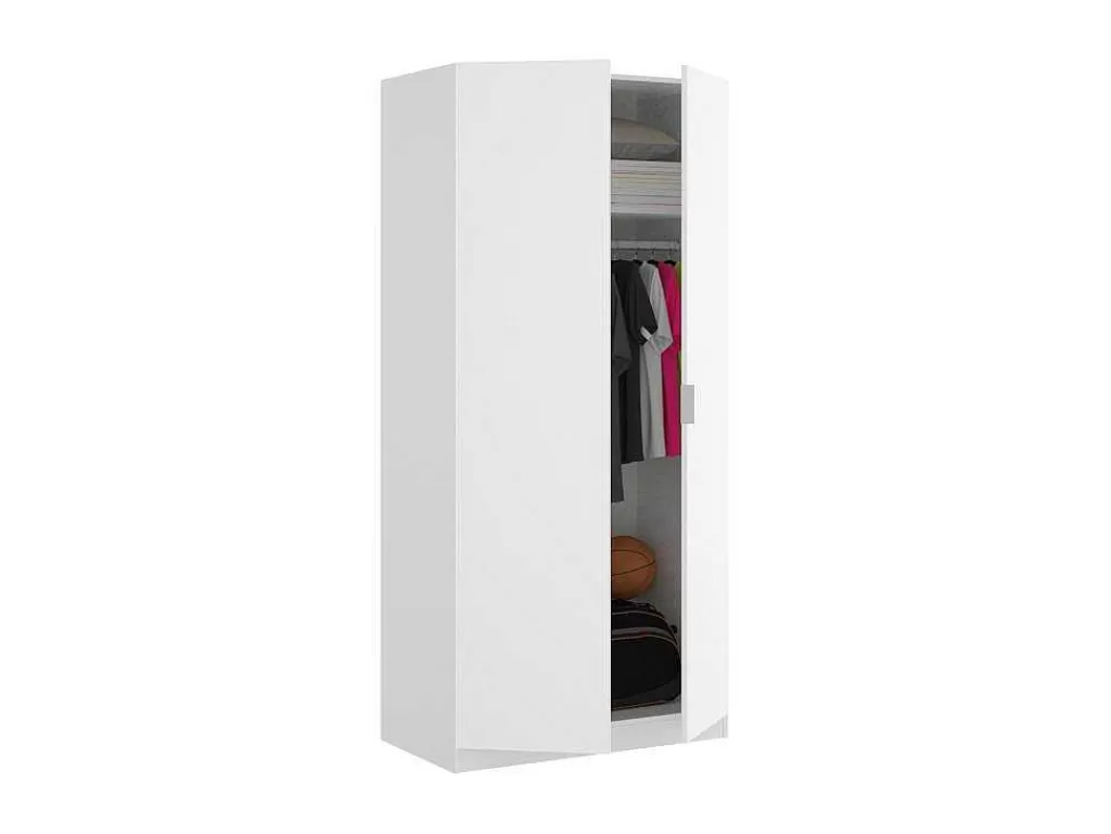 Armário E Roupeiro*Vente-unique Roupeiro 2 Portas C81 Cm Branco - Listowel