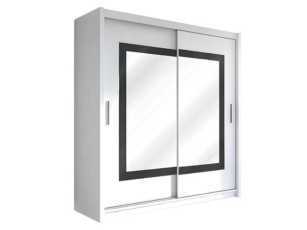Armário E Roupeiro*Vente-unique Roupeiro 3 Portas Corredicas Com Espelho De C250 Cm Cor Branco - Autlan