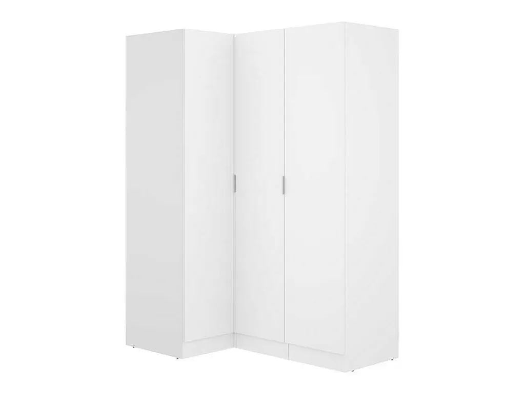 Armário E Roupeiro*Vente-unique Roupeiro De Canto 3 Portas C132 Cm Branco - Listowel