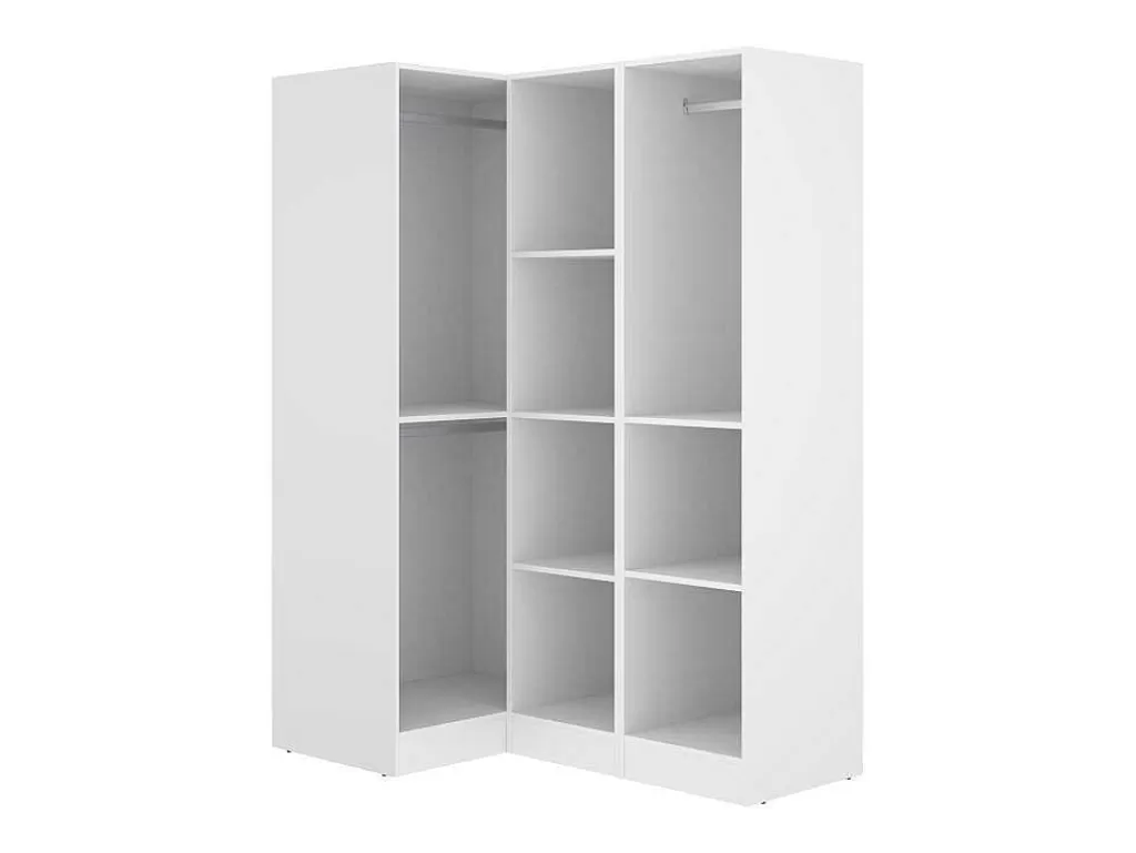 Armário E Roupeiro*Vente-unique Roupeiro De Canto 3 Portas C132 Cm Branco - Listowel