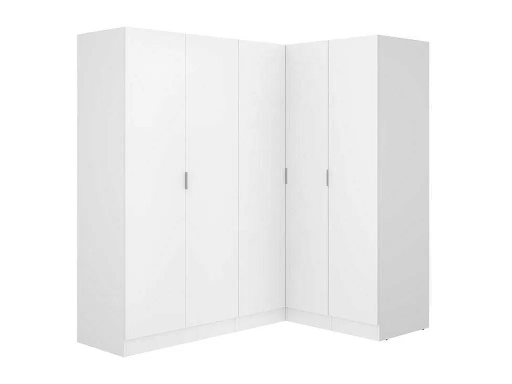 Armário E Roupeiro*Vente-unique Roupeiro De Canto 5 Portas C173 Cm Branco - Listowel