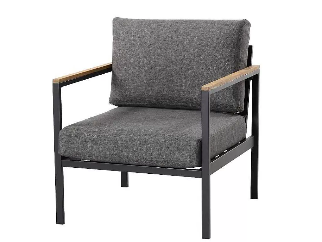 Conjunto Relax De Jardim*MYLIA Sala Completa De Jardim Em Aluminio: Um Sofá De 2 Lugares, Duas Cadeiras E Uma Mesa De Centro - Vairao De