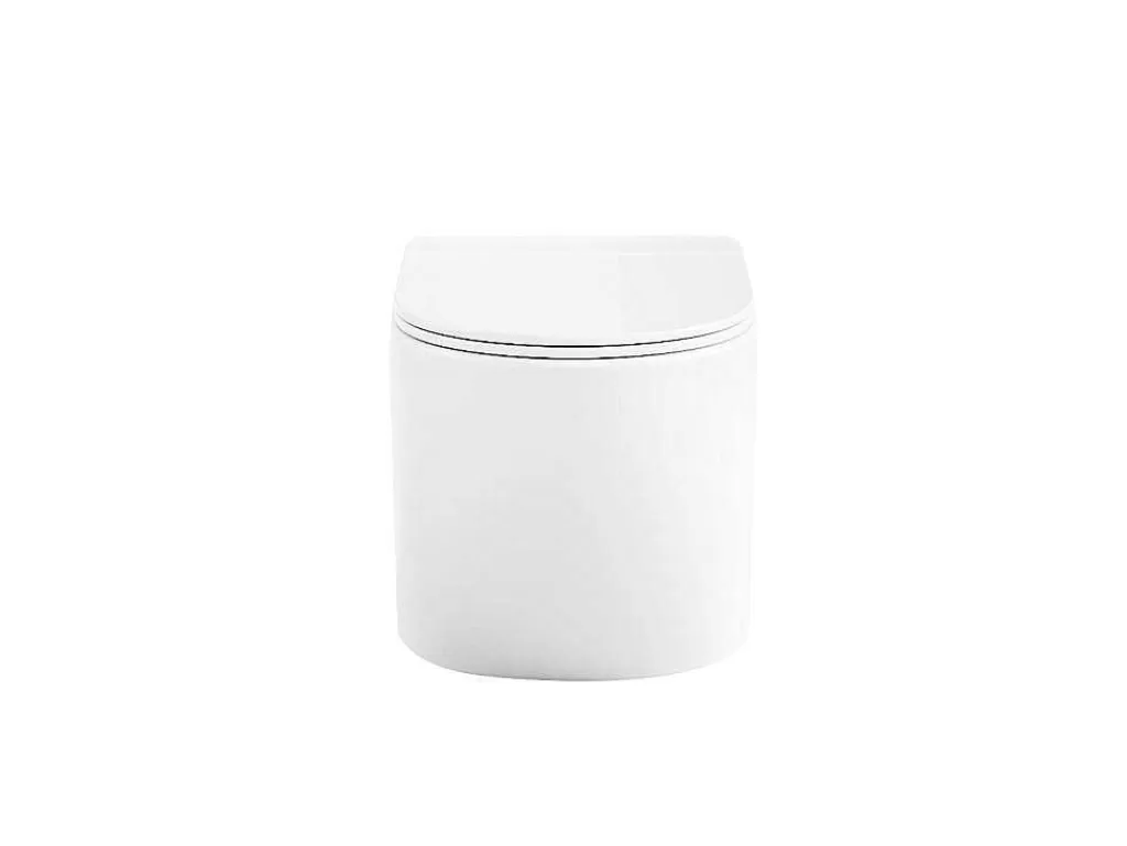 Sanita Suspensa*Vente-unique Sanita Suspensa Branco Brilhante Com Estrutura De Suporte E Placa De Descarga - Javoine