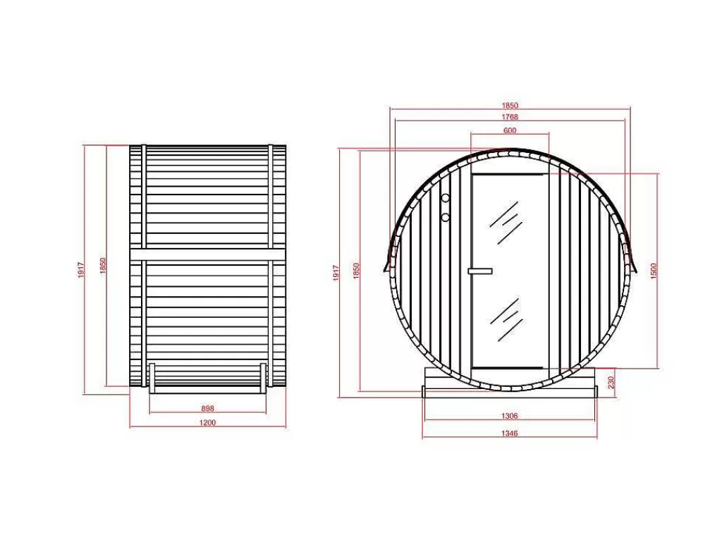 Sauna De Exterior*VOGUE SAUNA Sauna De Exterior 2 Lugares C185 X L120 X A190 Cm - Isokyro