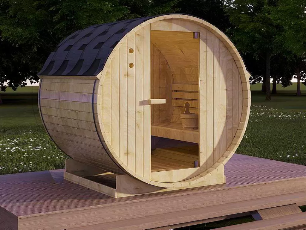 Sauna De Exterior*VOGUE SAUNA Sauna De Exterior 4 Lugares Com Salamandra De 6 Kw C185 X L180 X A190 Cm - Isokyro
