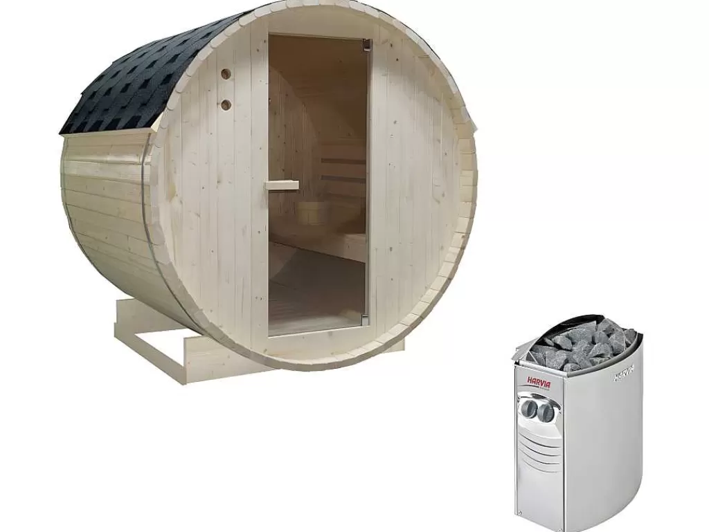 Sauna De Exterior*VOGUE SAUNA Sauna De Exterior 4 Lugares Com Salamandra De 6 Kw C185 X L180 X A190 Cm - Isokyro