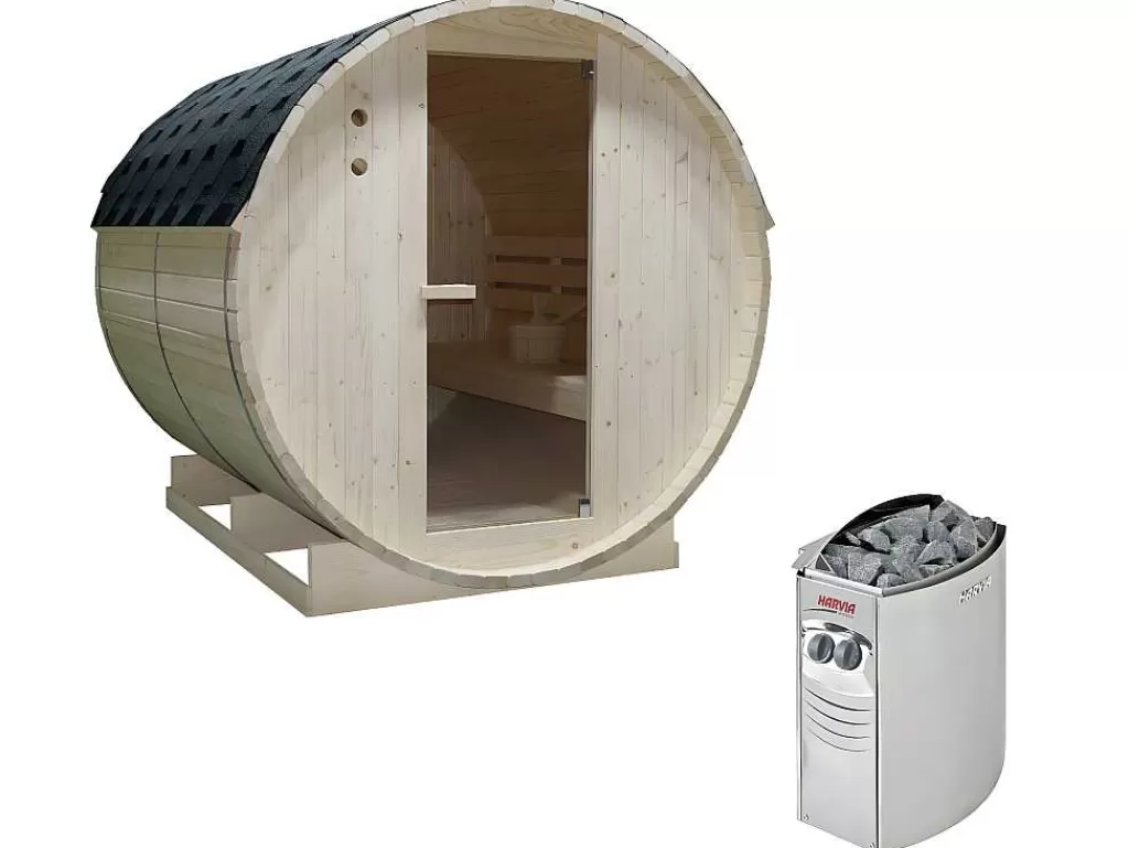Sauna De Exterior*VOGUE SAUNA Sauna De Exterior 6 Lugares Com Salamandra De 8 Kw C185 X L220 X A190 Cm - Isokyro