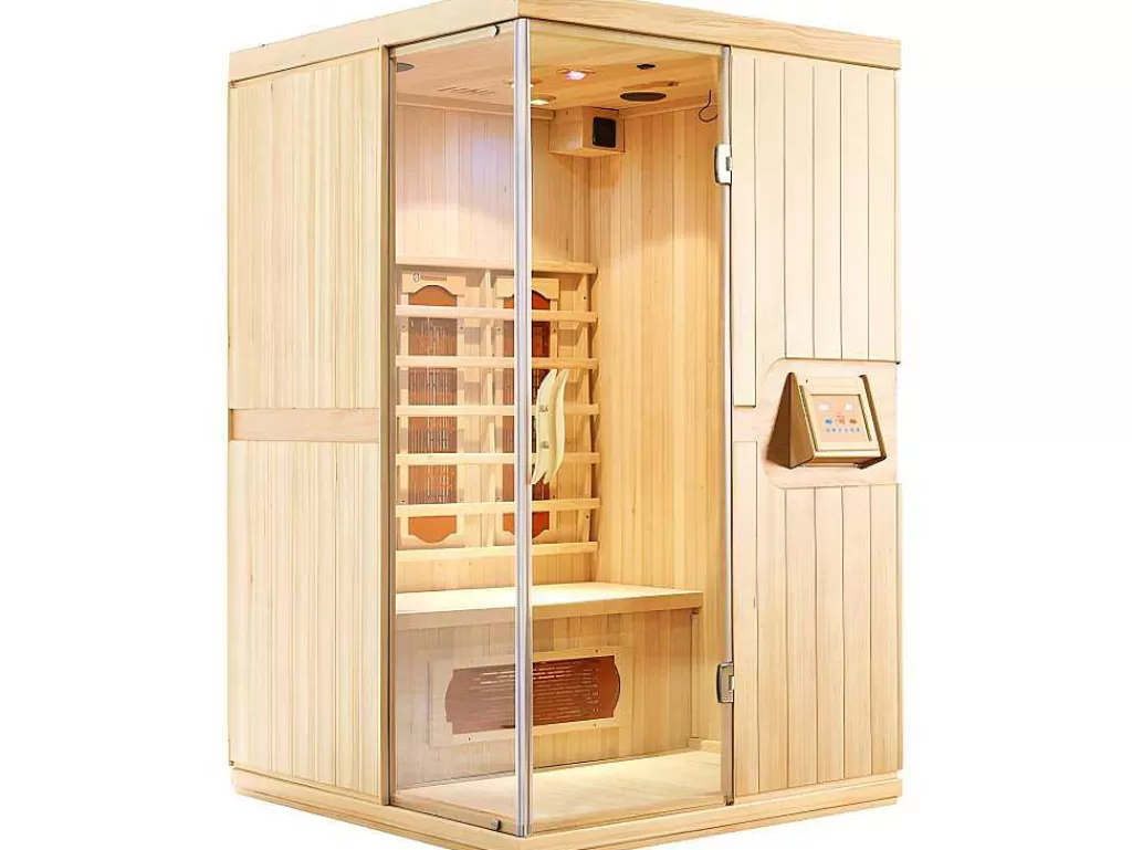 Sauna Infravermelhos*VOGUE SAUNA Sauna De Infravermelhos 2 Lugares C120 X L120 X A190 Cm 2100 W - Narvik