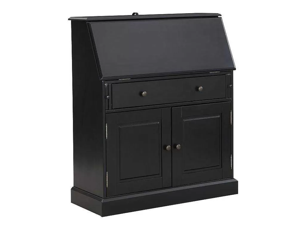 Secretária*Vente-unique Secretária Em Pinho E Mdf Antracite E Natural Cleore