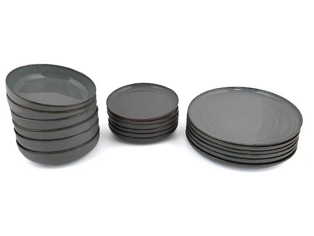 Louça E Utensílios De Cozinha*OZAIA Servico De Louça Em Porcelana 18 Pecas Azul - Sancha