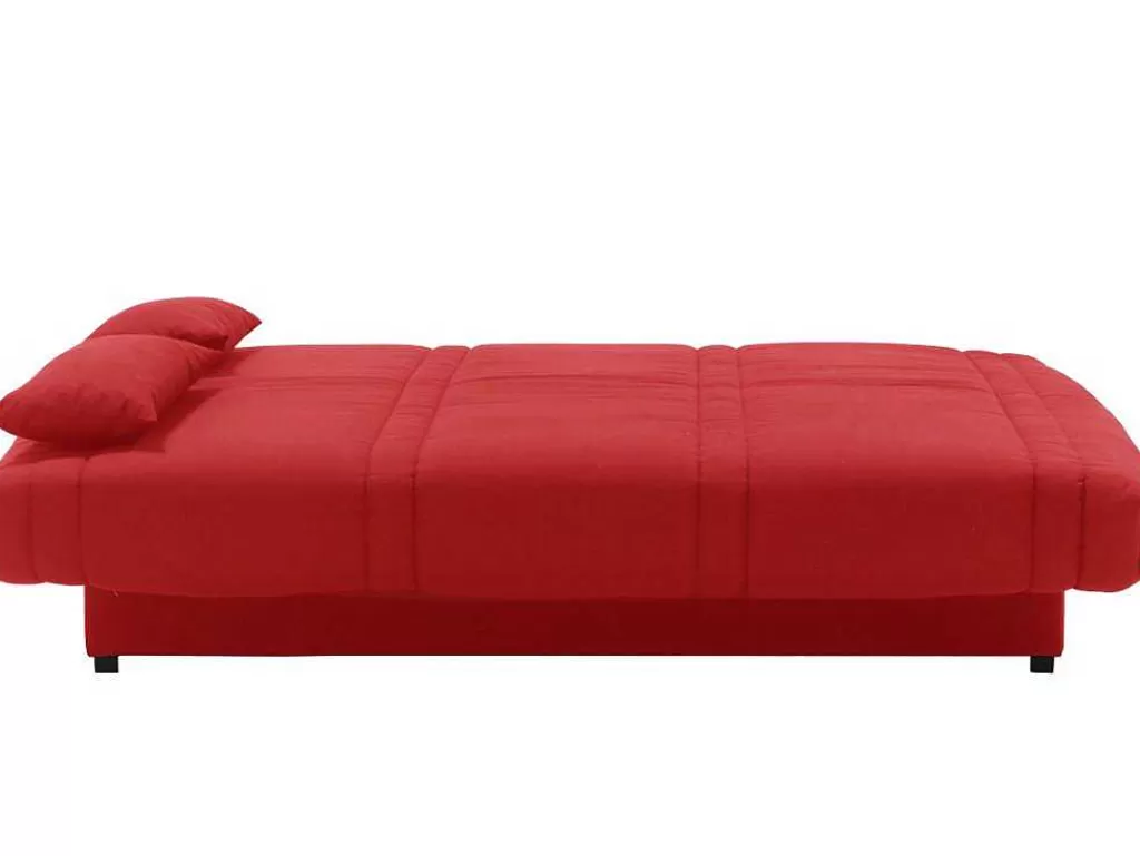 Sofá Cama Clic-Clac E Dobravel*Vente-unique Sofá Cama Clic Clac 100% Algodao Com Espaco De Arrumação Cor Vermelho - Farwest Ii