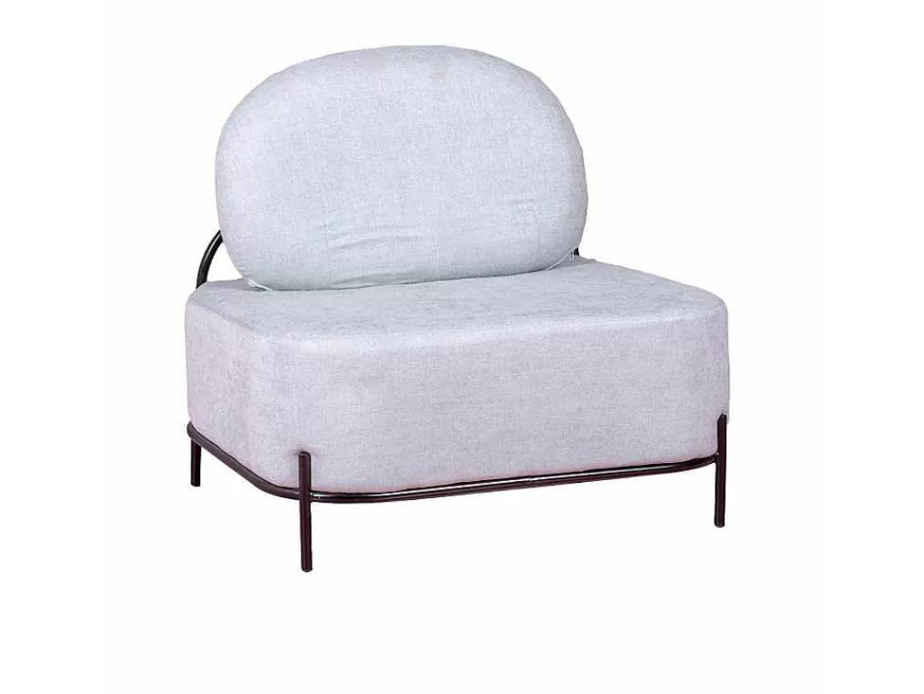 Poltrona Em Tecido*Vente-unique Sofá De 1 Lugar Com Design Minimalista - Clair - Azul