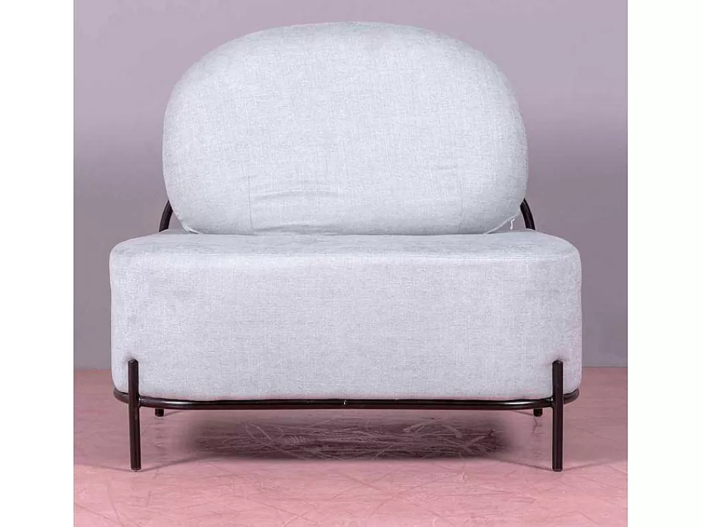 Poltrona Em Tecido*Vente-unique Sofá De 1 Lugar Com Design Minimalista - Clair - Azul