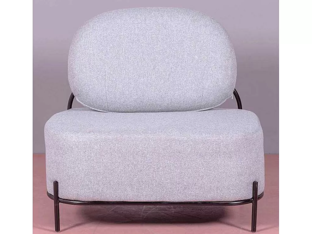 Poltrona Em Tecido*Vente-unique Sofá De 1 Lugar Com Design Minimalista - Clair - Cinza
