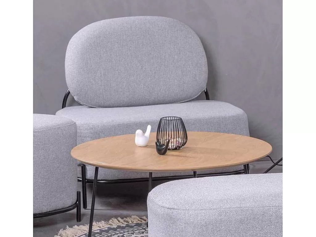 Poltrona Em Tecido*Vente-unique Sofá De 1 Lugar Com Design Minimalista - Clair - Cinza