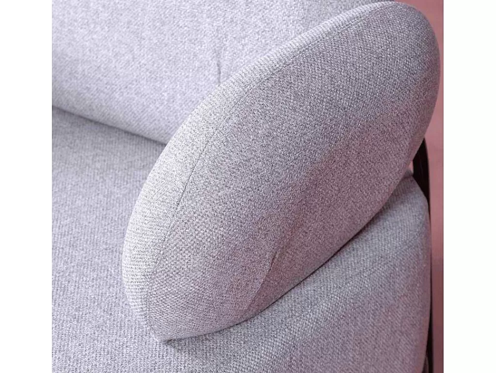 Poltrona Em Tecido*Vente-unique Sofá De 1 Lugar De Design Minimalista Com Bracos - Clair - Cinza