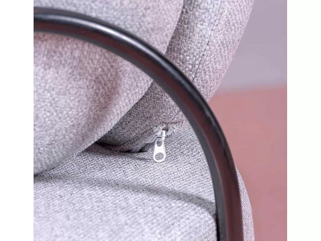 Poltrona Em Tecido*Vente-unique Sofá De 1 Lugar De Design Minimalista Com Bracos - Clair - Cinza