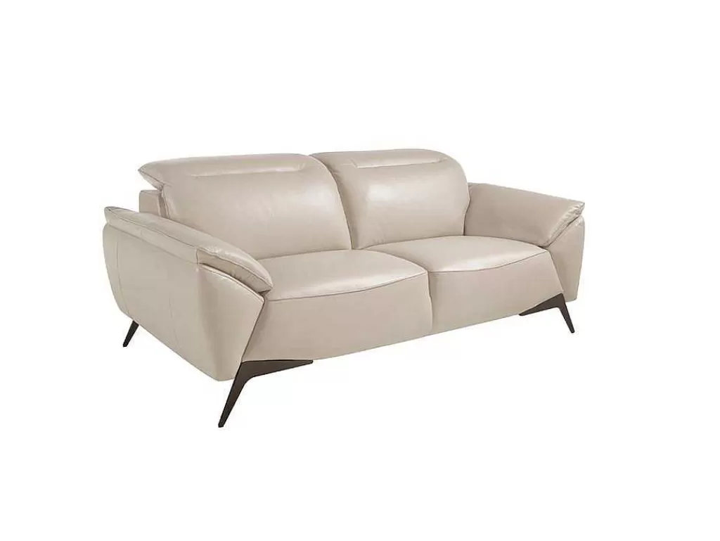 Promoções Sofás & Poltronas*Angel Cerda Sofá De 2 Assentos Estofado Em Couro Taupe Grey 6131