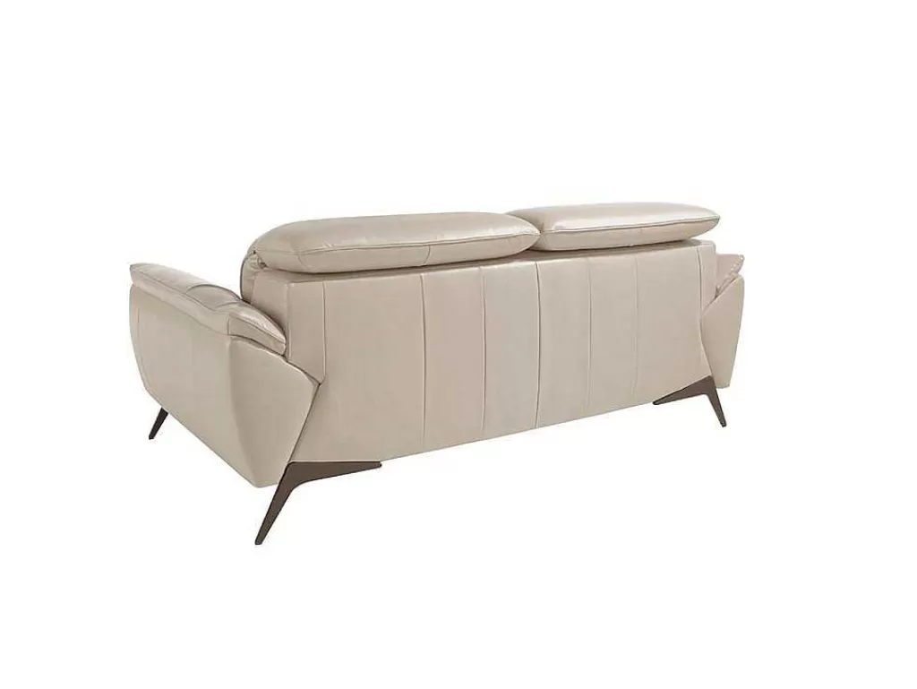 Promoções Sofás & Poltronas*Angel Cerda Sofá De 2 Assentos Estofado Em Couro Taupe Grey 6131