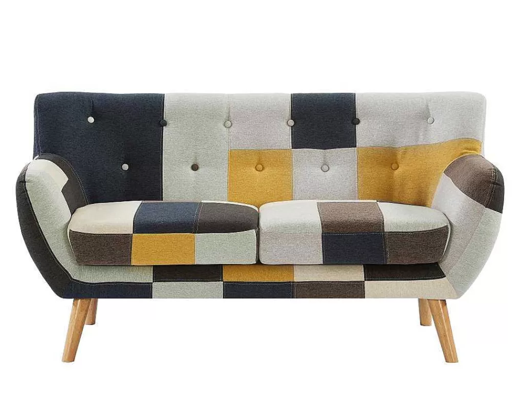 Sofá De 2 Lugares*Vente-unique Sofá De 2 Lugares Em Tecido Patchwork - Serti Ii