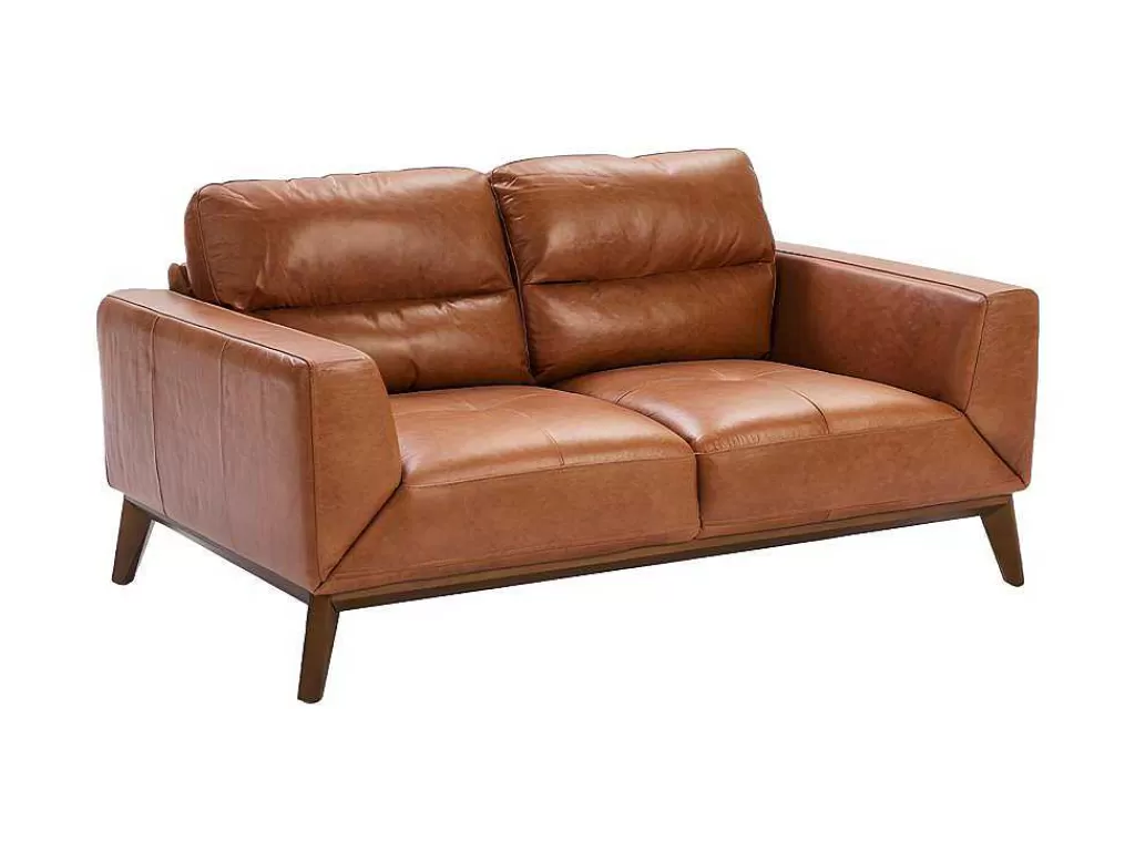 Promoções Sofás & Poltronas*Angel Cerda Sofá De 2 Lugares Estofado Em Couro De Origem Bovina Com Estrutura Interna De Madeira De Pinho 6046