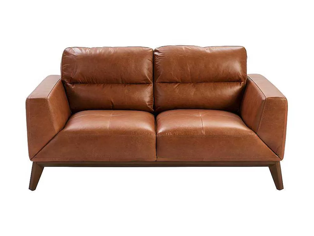 Promoções Sofás & Poltronas*Angel Cerda Sofá De 2 Lugares Estofado Em Couro De Origem Bovina Com Estrutura Interna De Madeira De Pinho 6046