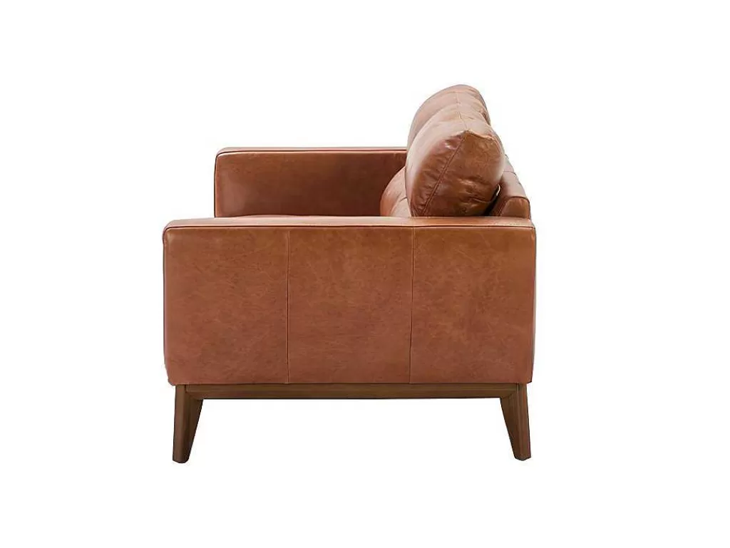 Promoções Sofás & Poltronas*Angel Cerda Sofá De 2 Lugares Estofado Em Couro De Origem Bovina Com Estrutura Interna De Madeira De Pinho 6046
