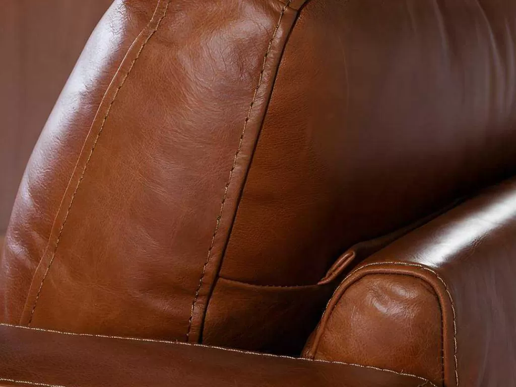 Promoções Sofás & Poltronas*Angel Cerda Sofá De 2 Lugares Estofado Em Couro De Origem Bovina Com Estrutura Interna De Madeira De Pinho 6046