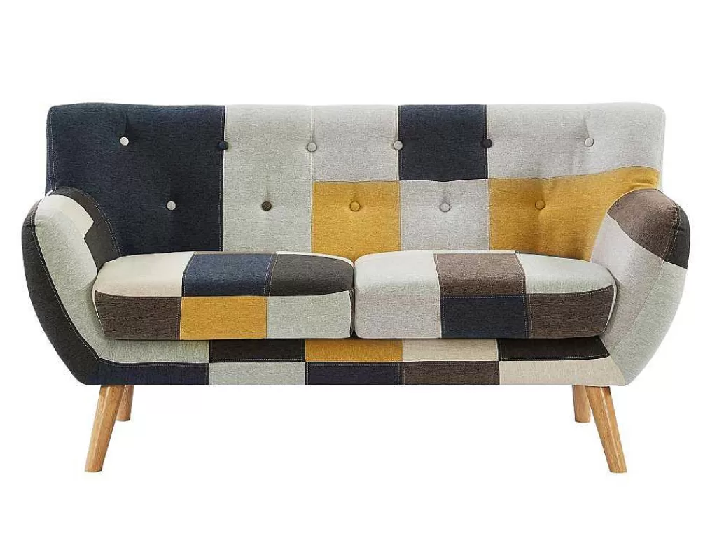 Conjunto De Sofá*Vente-unique Sofá De 3+2 Lugares Em Tecido Patchwork - Serti Ii